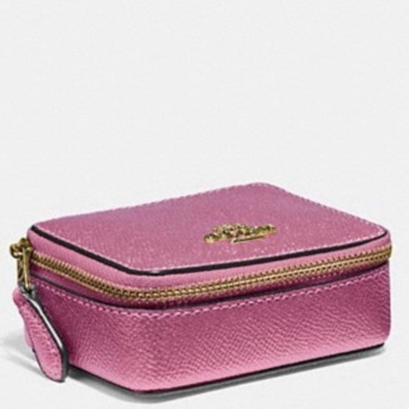 Coach Accessories - NWT Metallic Pink 3 Vial Pill Box Travel Met Pink